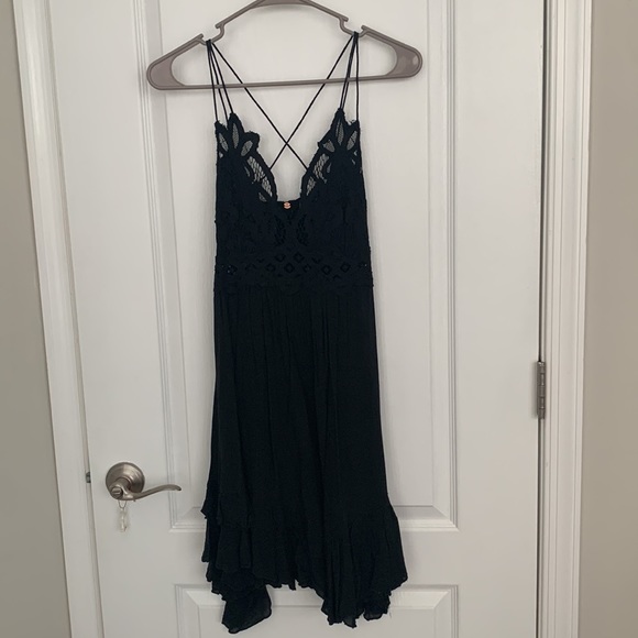 Free People Adella Slip Dress in Black - Picture 5 of 5